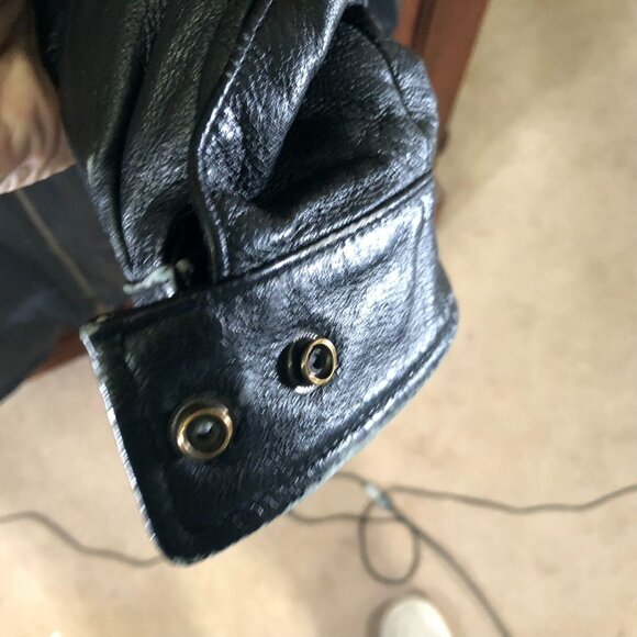 Vintage Max USA Black Leather Jacket XXL Removable Liner Included - Picture 14 of 16
